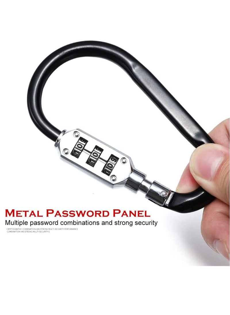 3-Digit Combination Password Padlock Black