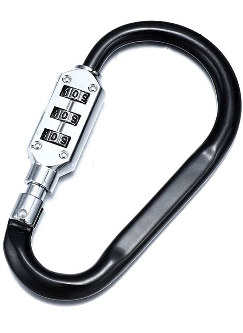 3-Digit Combination Password Padlock Black