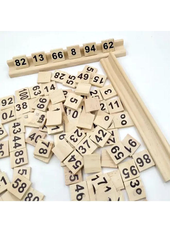 1 Set Wooden Block Puzzle Game Digital Square Blocks Industrial Party Games - Image 5