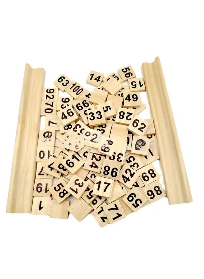 1 Set Wooden Block Puzzle Game Digital Square Blocks Industrial Party Games - Image 1