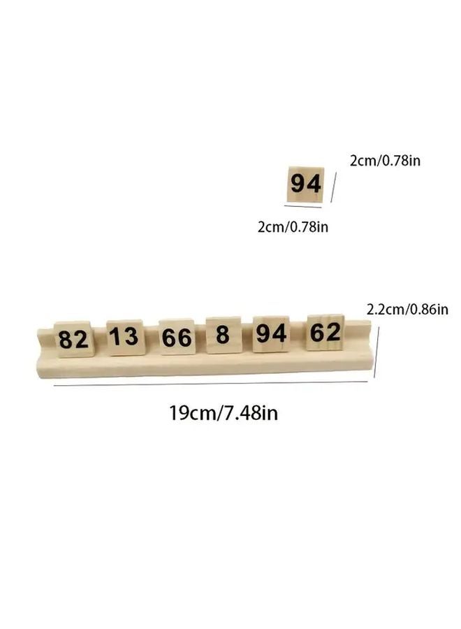 1 Set Wooden Block Puzzle Game Digital Square Blocks Industrial Party Games - Image 4