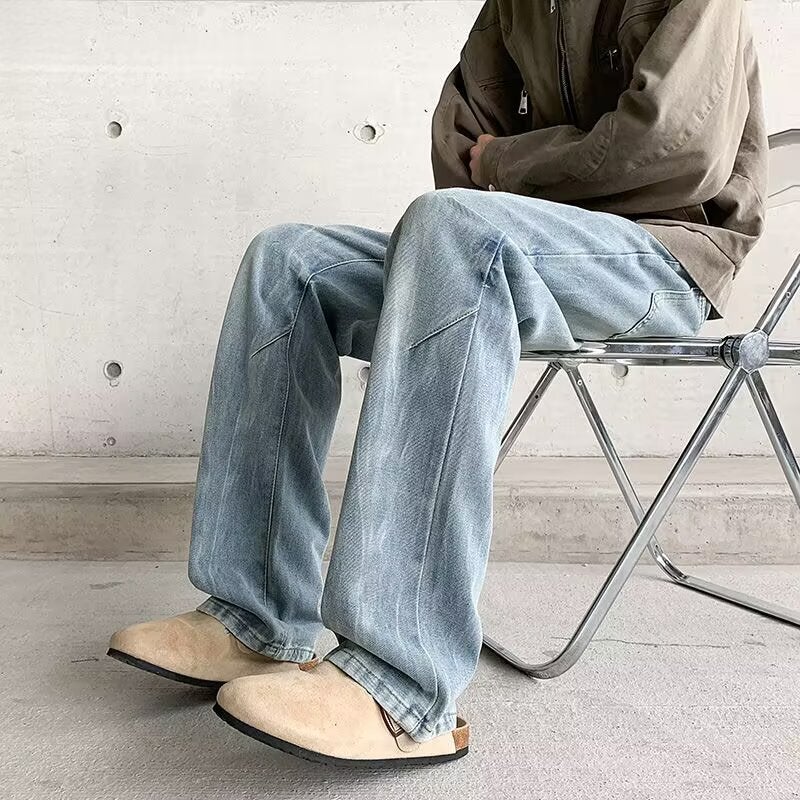 Unisex Classic Denim Jeans Loose Fit Daily Outdoor Wear - Image 4