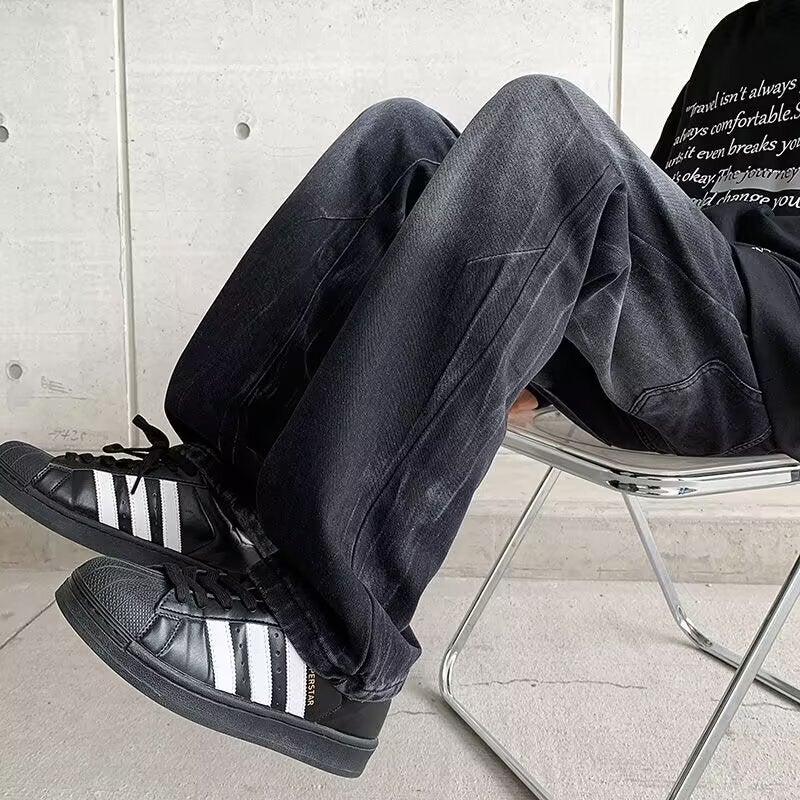 Unisex Classic Denim Jeans Loose Fit Daily Outdoor Wear - Image 1