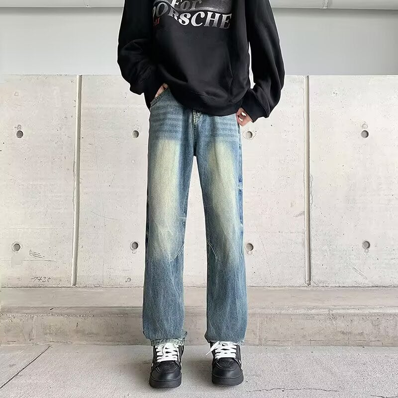 Unisex Classic Denim Jeans Loose Fit Daily Outdoor Wear - Image 2