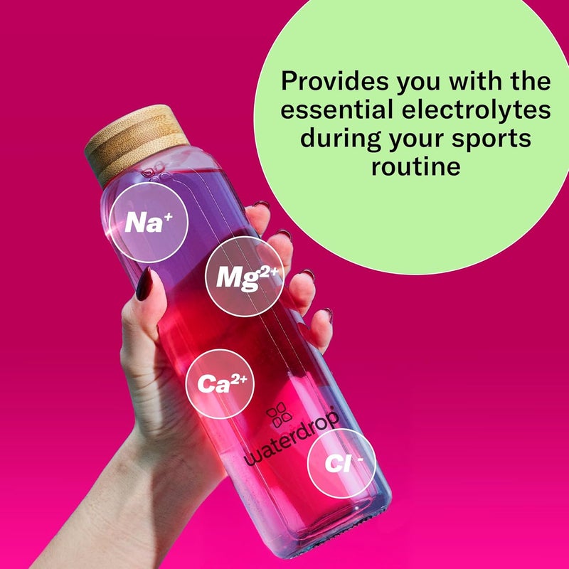 waterdrop MICRODRINK مكعبات ترطيب ووتر دروب مايكرو لايت - نكهة التوت، مزيج مشروب إلكتروليت مع زنك، مغنيسيوم، بوتاسيوم، كالسيوم و 9 فيتامينات، بدون سكر، 24 قطعة - Image 4