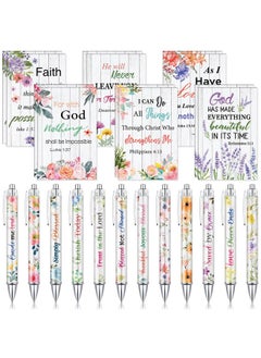 24 Pcs Christian Bulk Gifts For Women Bible Verse Pens Bible Notebooks Christian Gifts Set Scripture Ballpoint Pens Bible Quote Notepads Religious Notebooks Gifts For Women Men (Floral) - pzsku/Z3DFB665A13CEF5AFCB5FZ/45/_/1720520589/87f365f6-8f62-4af0-a754-a808b2e5e814