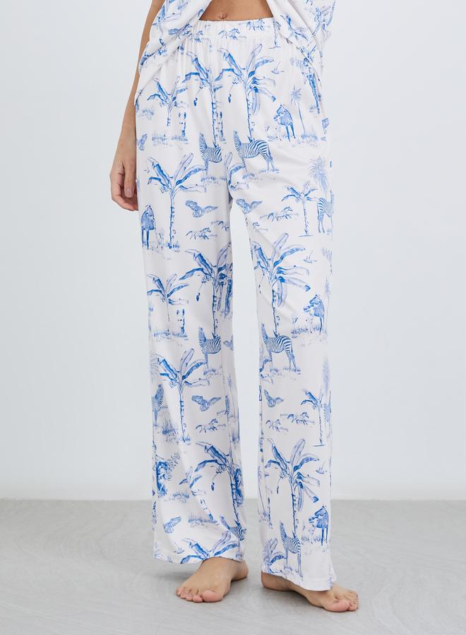 تايك تو طقم بيجامة وقميص بأزرار بطبعة جرافيك - Image 4