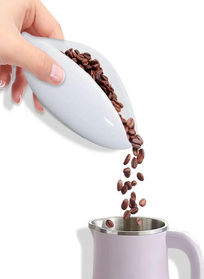 يافيجي كوب قياس قهوة يافيغي، كوب قياس حبوب قهوة سيراميك، صينية قياس حبوب إسبريسو بيضاء، وعاء شاي لجرعات الشاي السائب، وعاء توزيع الشاي، صينية قياس جرعة واحدة. - Image 1