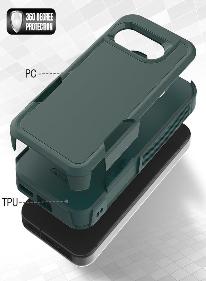 yuanming for Pixel 9A Case, [Military Grade Drop Tested] with HD Screen Protector, Dual Layer Protective Heavy Duty Cell Phone Cover Non-Slip Shockproof Rugged Case for Google Pixel 9A (Dark Green) - Image 5