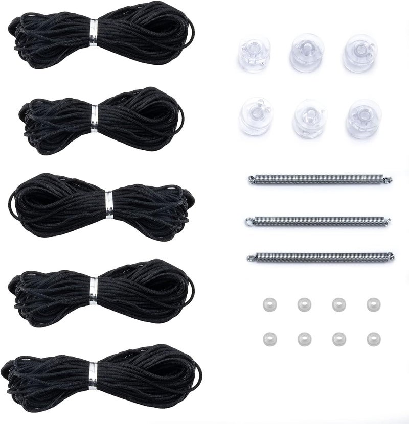 RecPro RV Pleated Shade Repair Kit | Day Night Window Shade Restringing Kit (Black) - Image 3