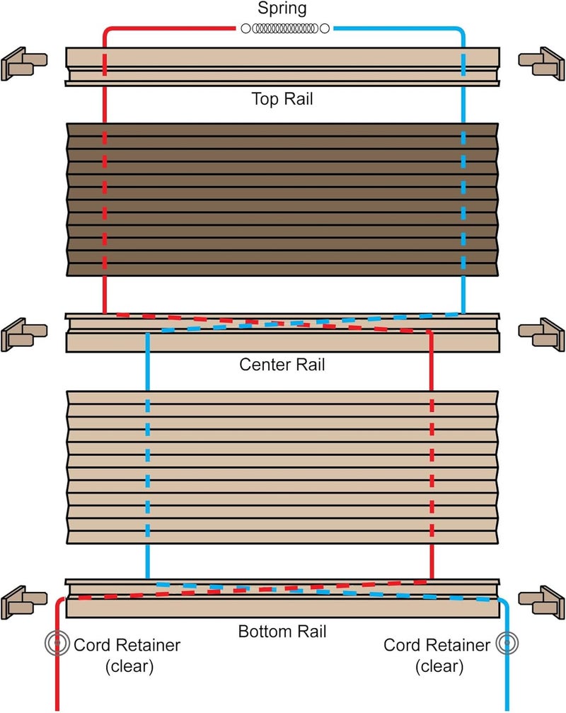 RecPro RV Pleated Shade Repair Kit | Day Night Window Shade Restringing Kit (Black) - Image 5