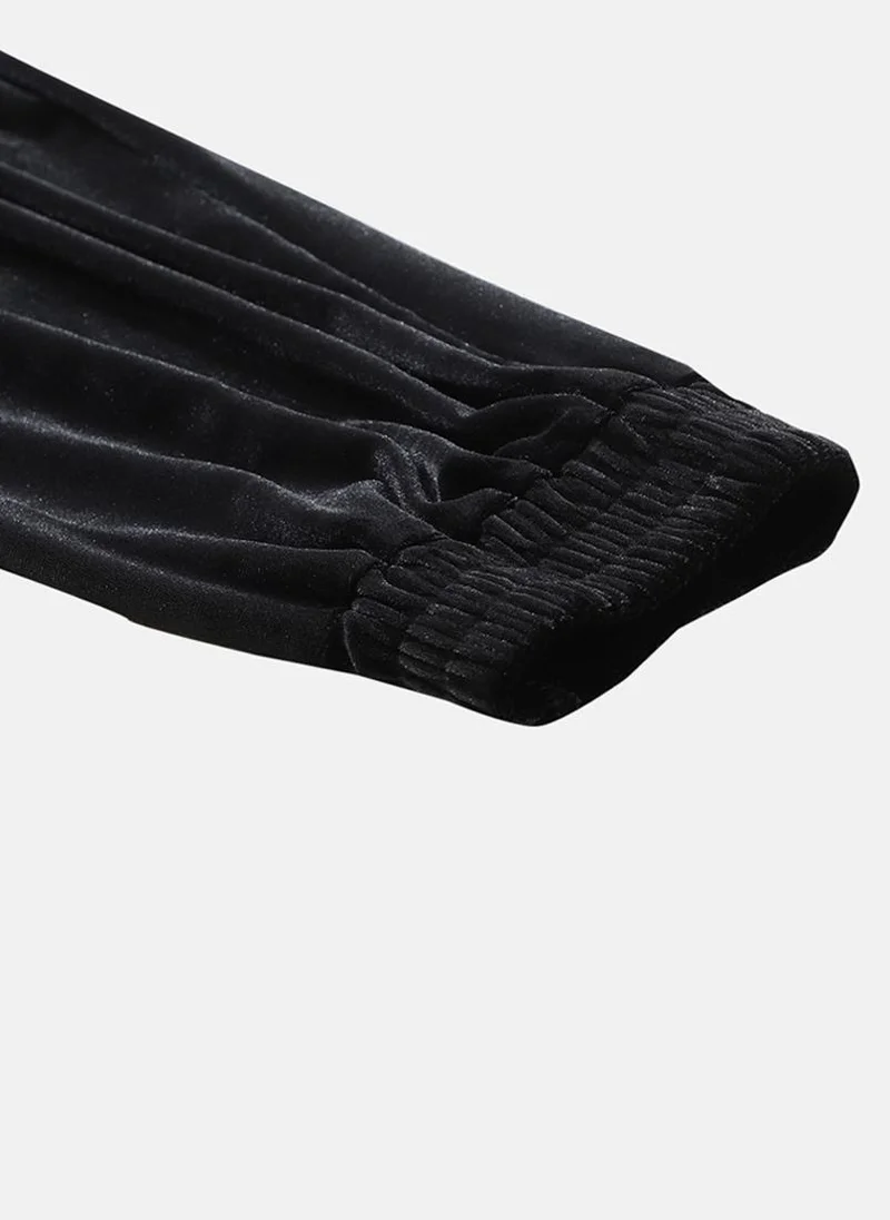 YUNIQEE Black Casusal jogger Trousers