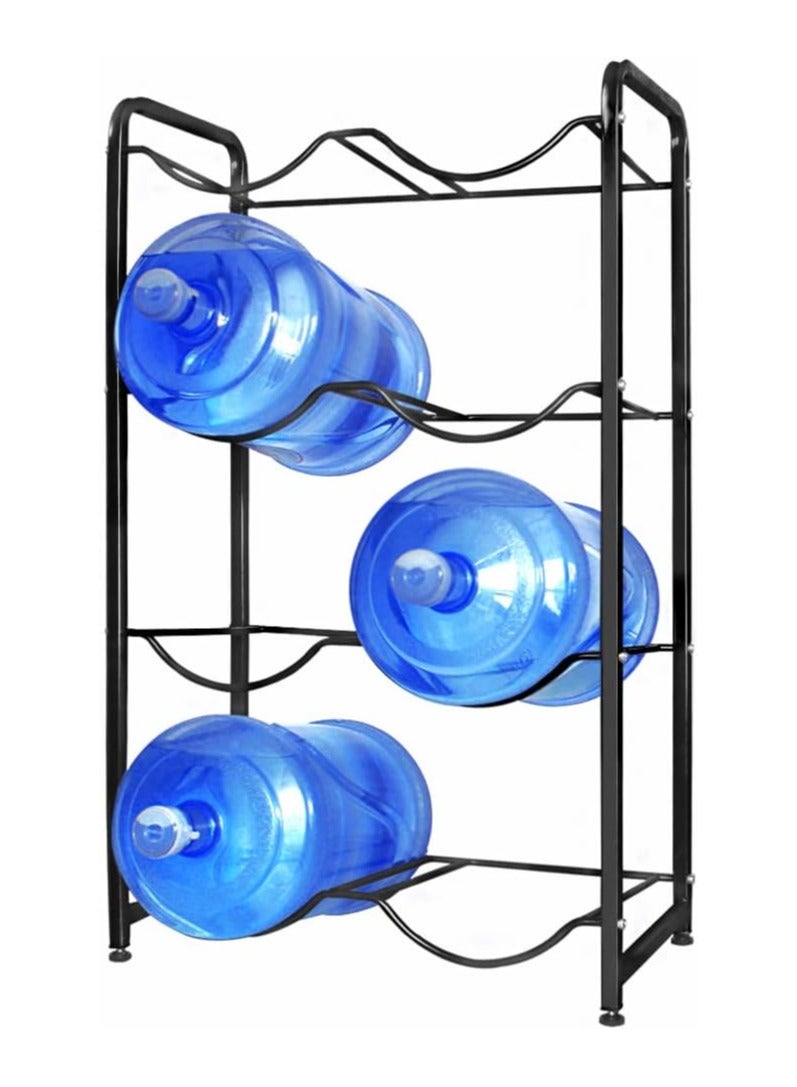 DubaiGallery 5 Gallon Water Jug Holder for 8 Bottles, 4 Tier Water Jug Stand with 10 Slots Storage Rack, Heavy Duty Water Jug Rack Cooler Dispenser Bottle Holder with Reinforced Frame for Kitchen Office  - Image 2