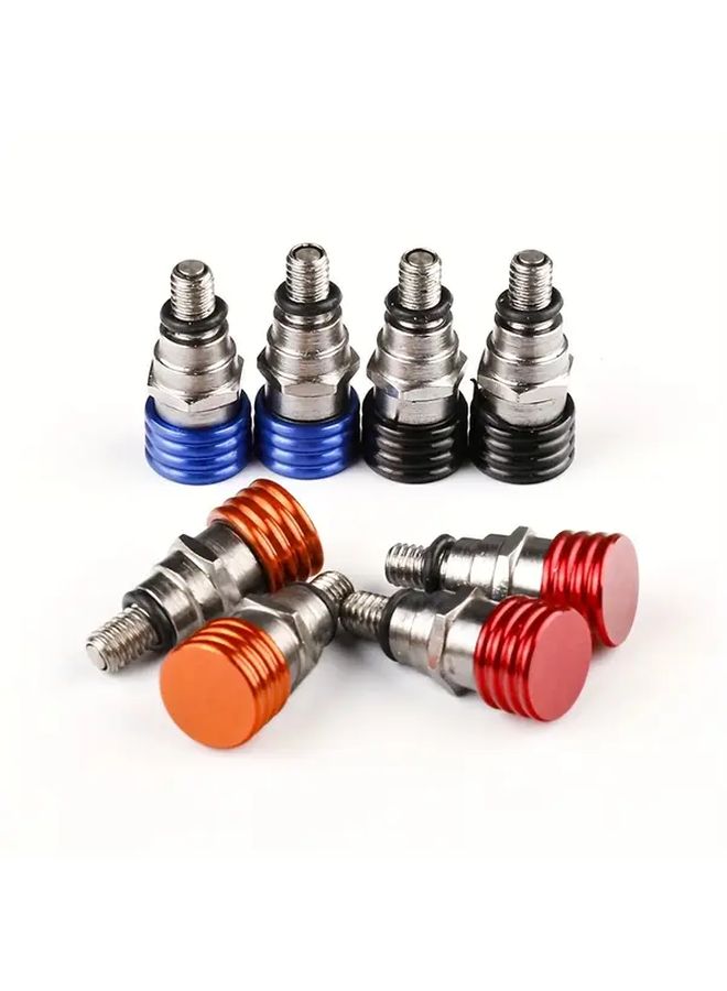 Motorcycle Fork Air Bleeder Valves Blue High Strength Threaded Bolts 1996 2022 - Image 1