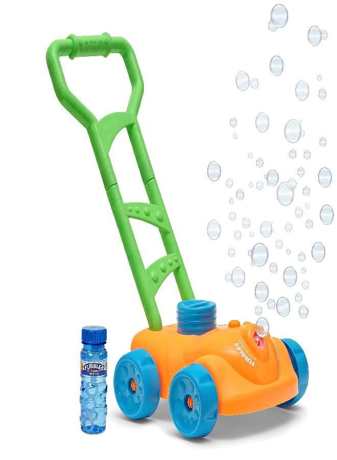 Little Kids Little Kids FUBBLES NO Spill Bubble Lawn Mower | Includes 4oz Non Tox Refill Solution | Automatic Bubble Blower Machine | Toddler Outdoor Bubble Toy, Orange - Image 5