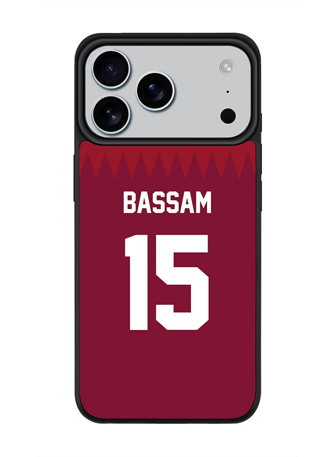 Stylizedd iPhone 17 Pro Max Case, [Compatible with MagSafe] Slim Magnetic cover Phone Case iPhone 17 Pro Max -Football - Qatar,  Bassam - Image 1