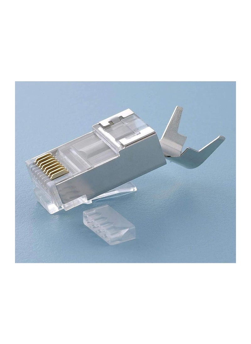 DKURVE - Cat7 Shielded Rj45 Connector Cat6A Ethernet Modular Plug with Load Bar and Boots 20 Sets - Image 1