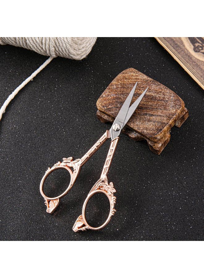 GLEXAL Rose Gold Crochet Scissors Kit with Cover - Comfortable Handles, Sharp Tips - Precision Scissors for Crafting, Sewing,embroidery - Image 2