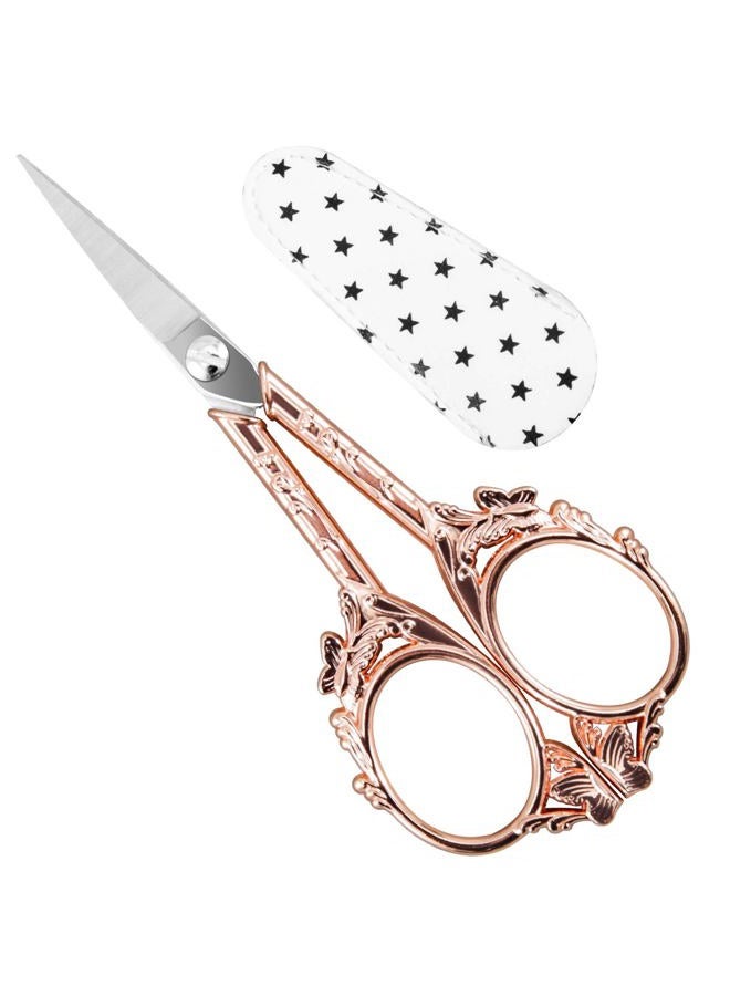 GLEXAL Rose Gold Crochet Scissors Kit with Cover - Comfortable Handles, Sharp Tips - Precision Scissors for Crafting, Sewing,embroidery - Image 1