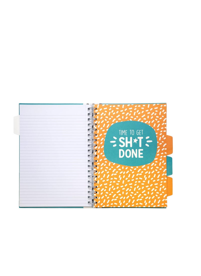 Pukka Pad - Pukka Pad, Pukka Planet B5 Project Book 1-Pack with Repositionable Dividers - 5-Subject Double Spiral Bound Notebook with 100% Recycled Paper, Recyclable After Use – 25.7 x 18.1cm - Image 1
