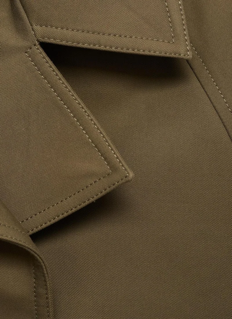 MANGO Lapels Double-Breasted Jacket
