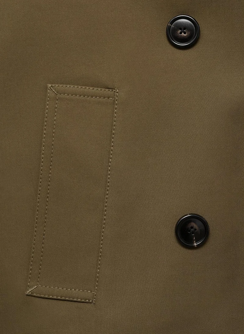 MANGO Lapels Double-Breasted Jacket