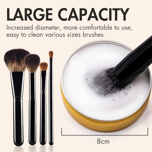 Embagol Makeup Brush Cleaner Solid Brush & Sponge Soap With Silicone Cleaning Pad, Vegan, Deep Cleaning, No Residue(100g/3.53oz) - Image 4