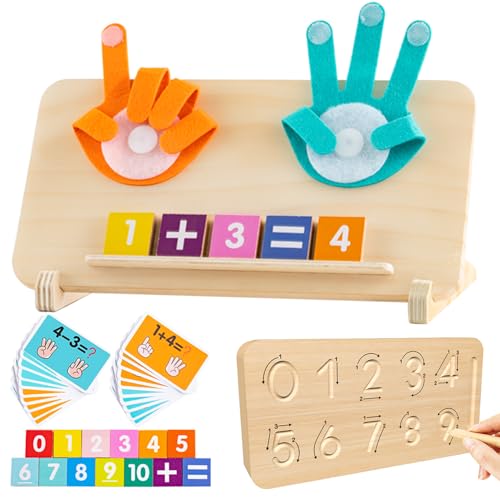 HONGID Montessori Toys for 3 4 5 Year OldDoubleSided Preschool Learning Toys for Toddlers age 24Educational Math manipulatives Number Counting Blocks for KidsChristmas Stocking Stuffers for Boys Girls - Image 1