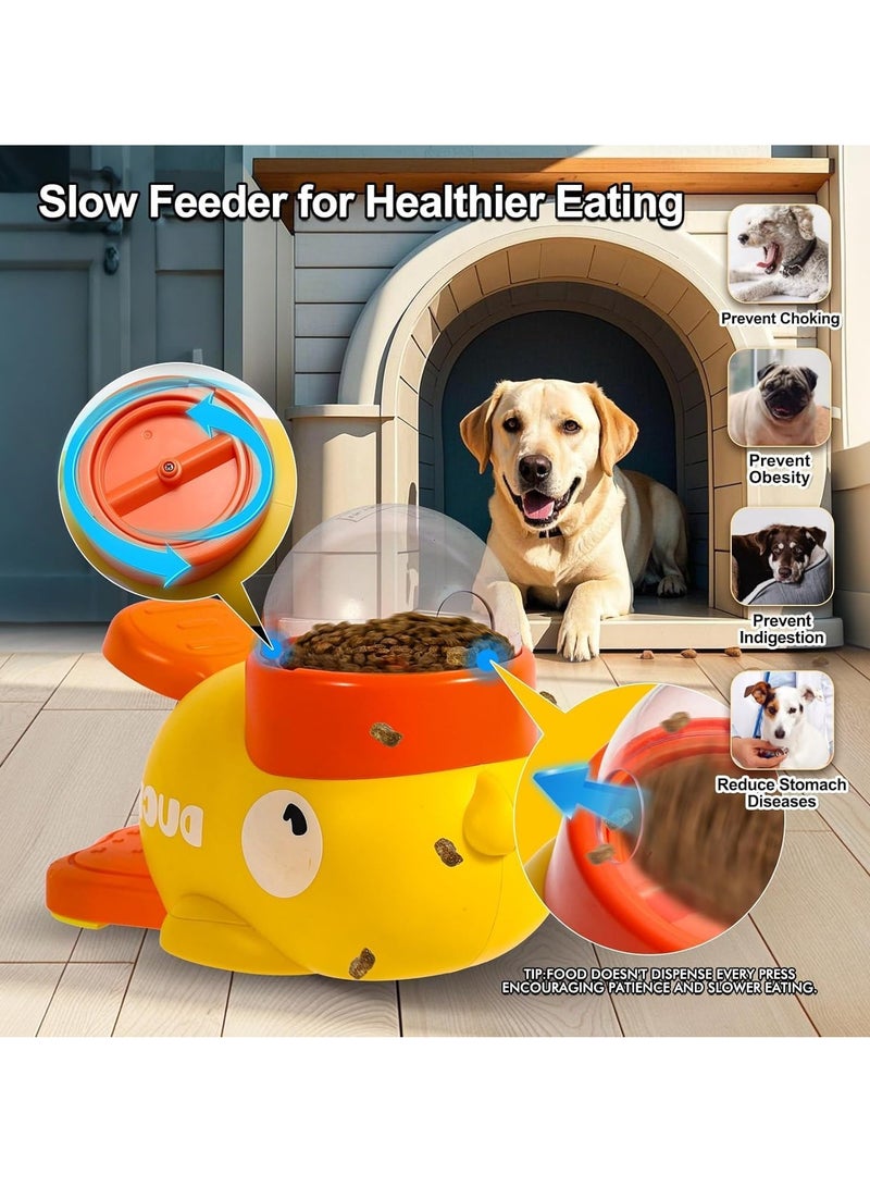 Duck-Shaped Interactive Slow Feeder, 2-in-1 Pet Intelligence Toy, Dog  Cat Treat Dispenser, Slows Eating Speed, Prevents Bloating and Swallowing Discomfort - Image 4