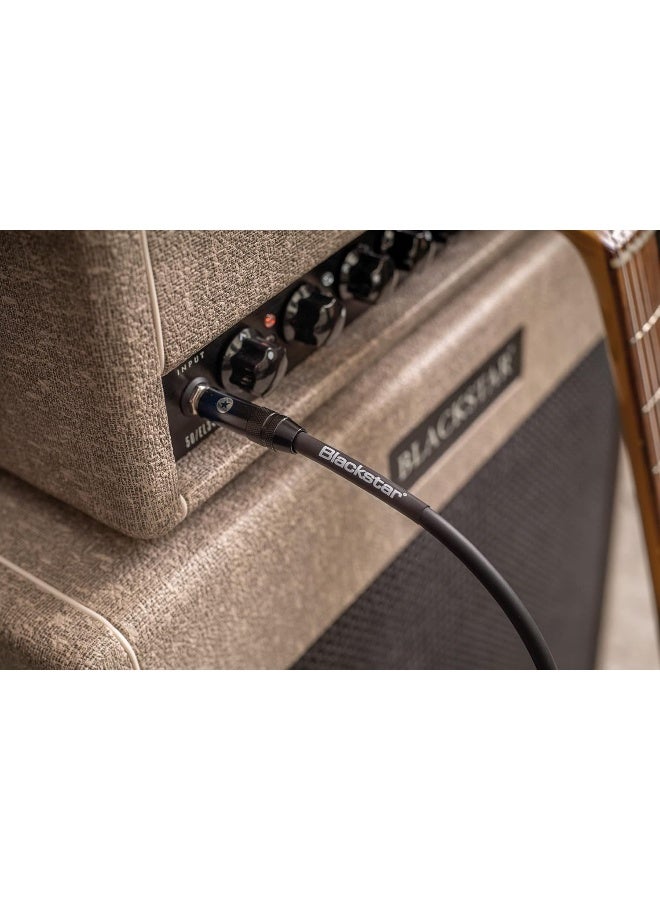 Blackstar 6m (20ft) Pro Series Instrument Cable - Straight ¼” Jack to Angle ¼” Jack - Image 4