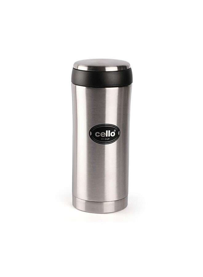 Cello My Cup Stainless Steel Water Bottle | Leak-Proof Cap & Wide Mouth Opening | Thermo Steel Technology | Ideal For Gym Or Various Outdoor Activities Like Hiking, Trekking | 500Ml- Silver - Image 1