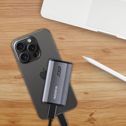 ADATA SE880 2TB SuperSpeed USB 3.2 Gen 2x2 USB Type-C External Portable SSD (AELI-SE880-2TCGY) - Image 4