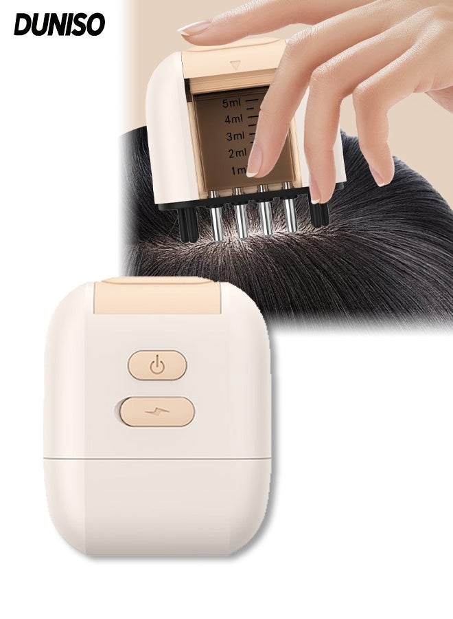 DUNISO 2 in 1 Electric Scalp Massager and Hair Oil Applicator,Scalp Applicator,Fillable Dispenser,Waterproof and Rechargeable,Easy to Grasp and Carry,for Hair Treatment Growth - Image 1