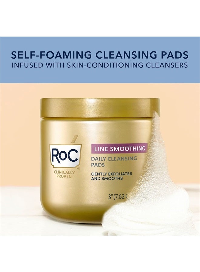 RoC أقراص إعادة السطح، وسادات مزيل المكياج المقشرة غير المسببة للحساسية للتجاعيد ولون البشرة، العناية بالبشرة غير المسببة للحساسية، منظف يومي خالي من الزيت، 28 قطعة (قد يختلف التعبئة) - Image 3