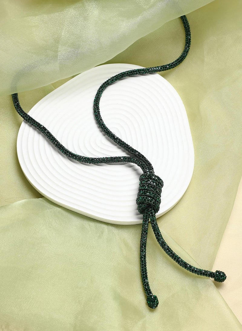 SOHI Jingle Sautoir Stones Studded Artificial Necklace Jewellery - Image 2