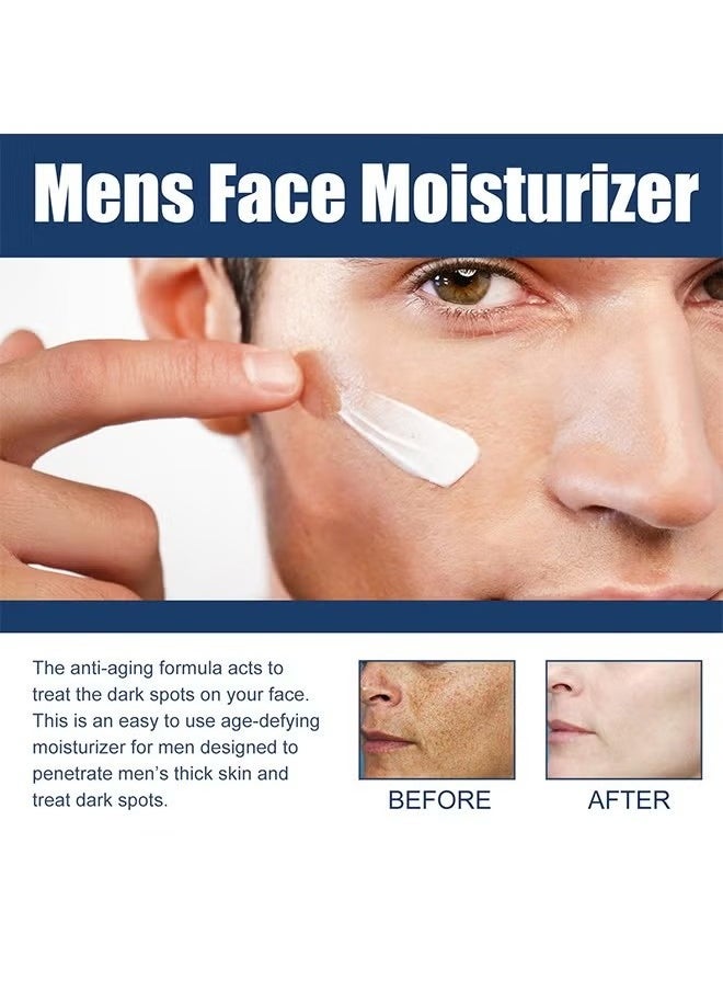 East Moon - Men'S Face Cream, Men's Moisturizer Anti-Aging Face Cream for Men, Lifting and Firming Naturally Collagen & Hyaluronic Acid - Day & Night Anti Wrinkle Control Oil Face Cream Lotion 50ml - Image 1