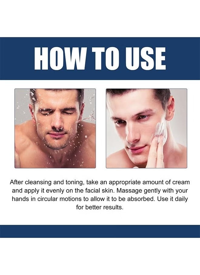 East Moon - Men'S Face Cream, Men's Moisturizer Anti-Aging Face Cream for Men, Lifting and Firming Naturally Collagen & Hyaluronic Acid - Day & Night Anti Wrinkle Control Oil Face Cream Lotion 50ml - Image 1