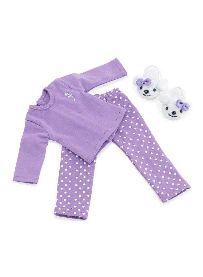 Emily Rose 14 Inch Doll Clothes & Accessories ; 14" Doll Pajamas Pj Gift Set, Including Puppy Slippers Accessories! ; 14" Doll Pjs Set Is Compatible With Glitter Girls And Wellie Wishers Dolls - Image 1