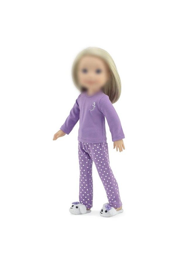 Emily Rose 14 Inch Doll Clothes & Accessories ; 14" Doll Pajamas Pj Gift Set, Including Puppy Slippers Accessories! ; 14" Doll Pjs Set Is Compatible With Glitter Girls And Wellie Wishers Dolls - Image 5