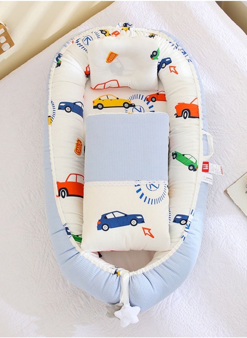 hibobi - Portable foldable Baby crib with comforter and pillow(3 sets) - Car - Image 1