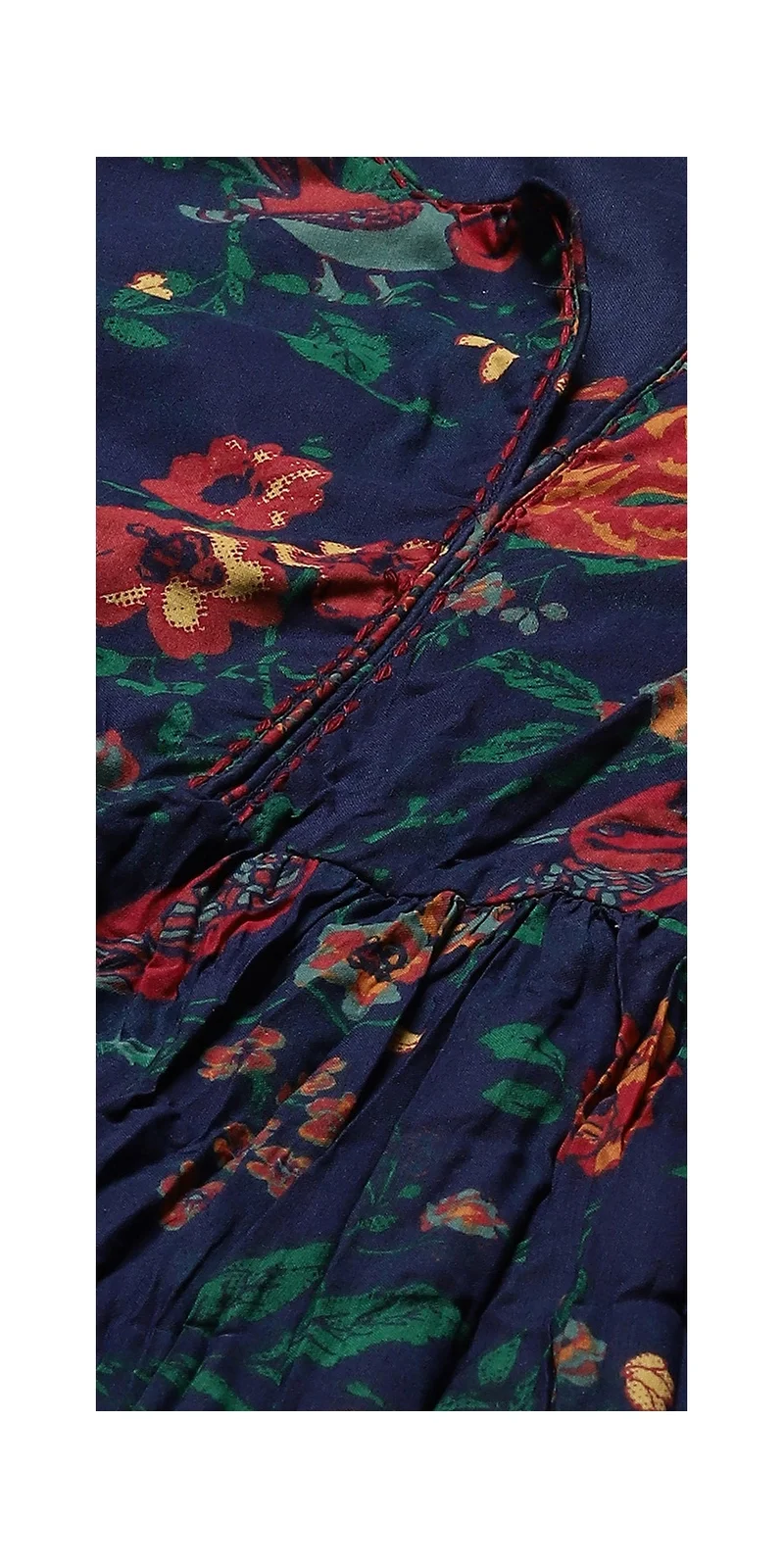 بيبا فستان مطبوع بخط قطن مخضر مخضر