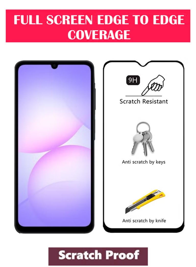 ولديك Samsung Galaxy A07 جراب نحيف مرن من TPU مع وسادة هوائية ممتصة للصدمات وواقي شاشة زجاج مقوى لهاتف Samsung Galaxy A07 حماية يومية استخدام خارجي داخلي - Image 5