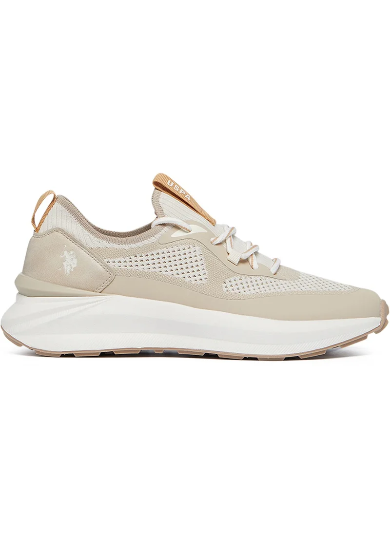 U.S. Polo Assn. Women's Beige Low-Top Ultra-Light Shoe – Your All-Day Friend Who Really Cares for Your Feet, from Morning Jogs to Late-Night Strolls!