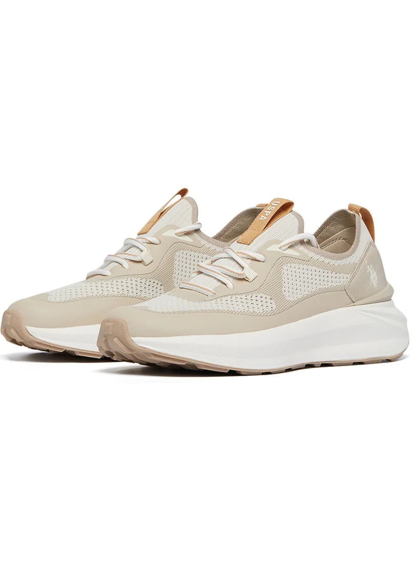 U.S. Polo Assn. Women's Beige Low-Top Ultra-Light Shoe – Your All-Day Friend Who Really Cares for Your Feet, from Morning Jogs to Late-Night Strolls!