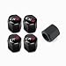 HUIANTS for Mazda CX5 Black Metal Tire Valve Stem Cap Covers Air Valve Cap Set Dust Proof LeakProof Air Cover Logo Styling Car AccessoriesPack of 5 - Image 2