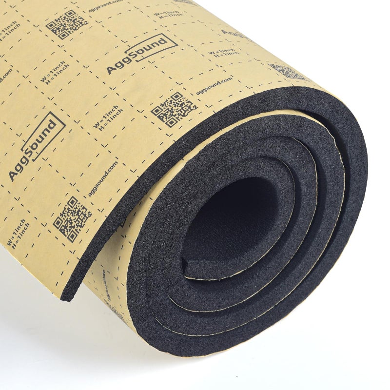 AggSound 35inch Thickened Sound Deadener for Multiple UseHigh Density Foam with Adhesivefor Car Boat RV Shield Insulation Dampening Mat 16 x 60 x35