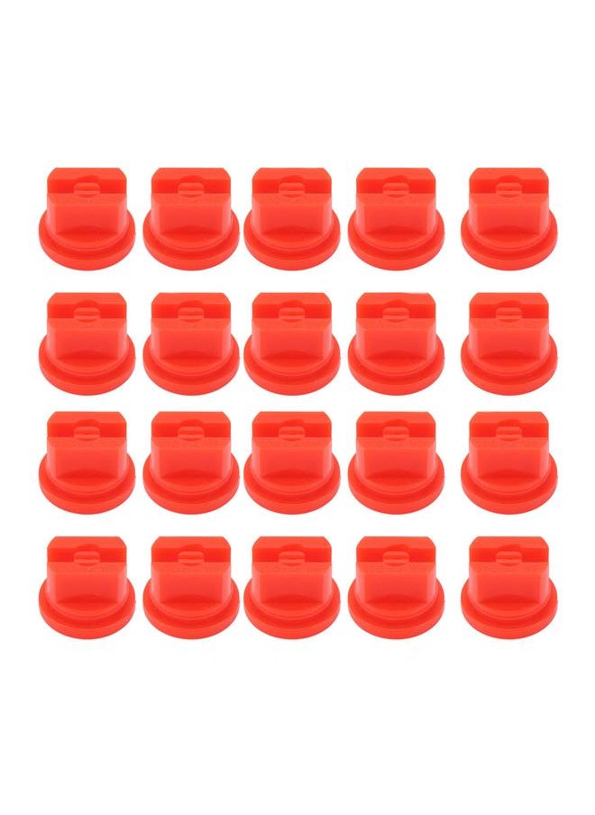 Thoraya 20 Pcs Flat Fan Spray Tip Uniform Spray Distribution 110 Degree Agricultural Sprayer Atomizing Nozzle 30.58mm Bore Diameter  - Image 1