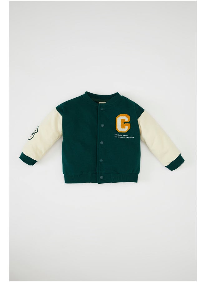 DeFacto Babyboy Knitted Regular Fit Bomber Long Sleeve Cardigan  - Image 1