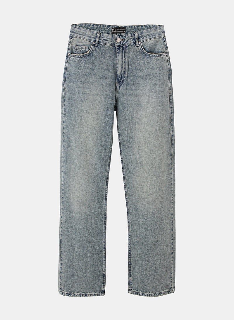 TGS Light Blue Wash Wide Leg Women Jeans - Image 3
