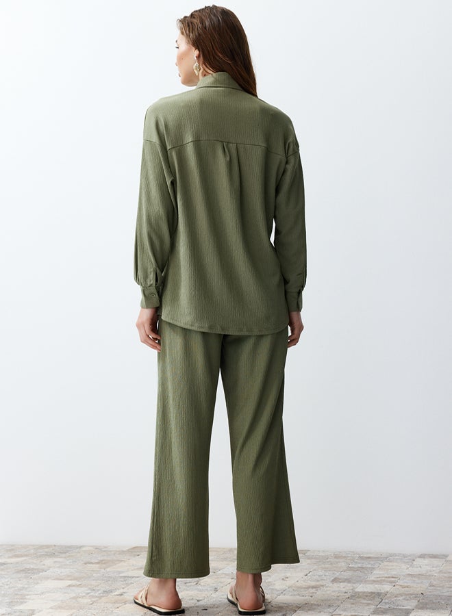 trendyol Green Woven Shirt-Pants Set - Image 5